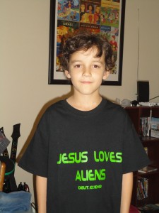 The Jesus Loves Aliens shirt